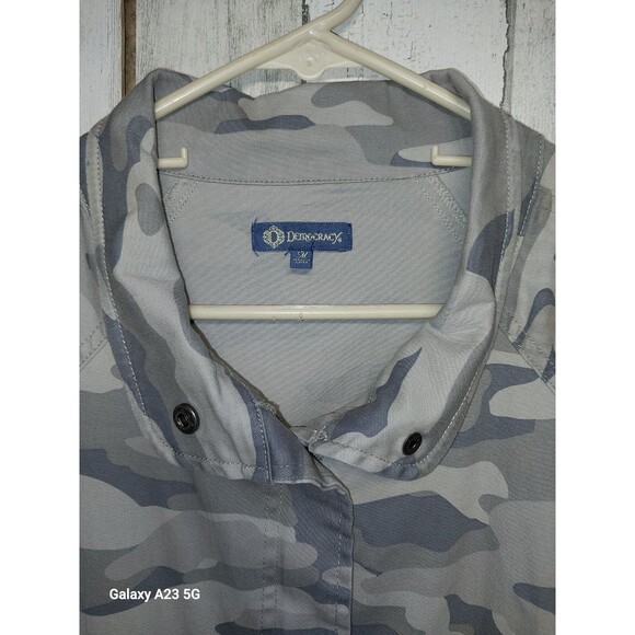 Democracy Camo Jacket Women's Medium Canvas Drawstring Bottom - Picture 4 of 8